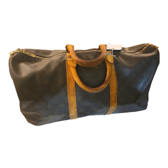 LV Mono Keepall some corner rubs ,fading torn tab - Picture 10 of 14